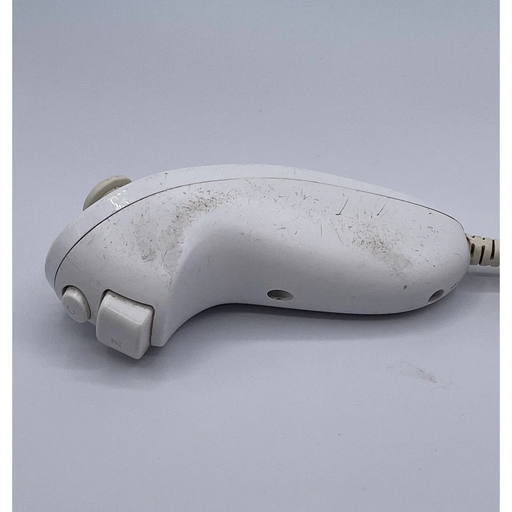 Nintendo Wii Official Authentic OEM White Nunchuck‎ Controller RVL-004 Tested